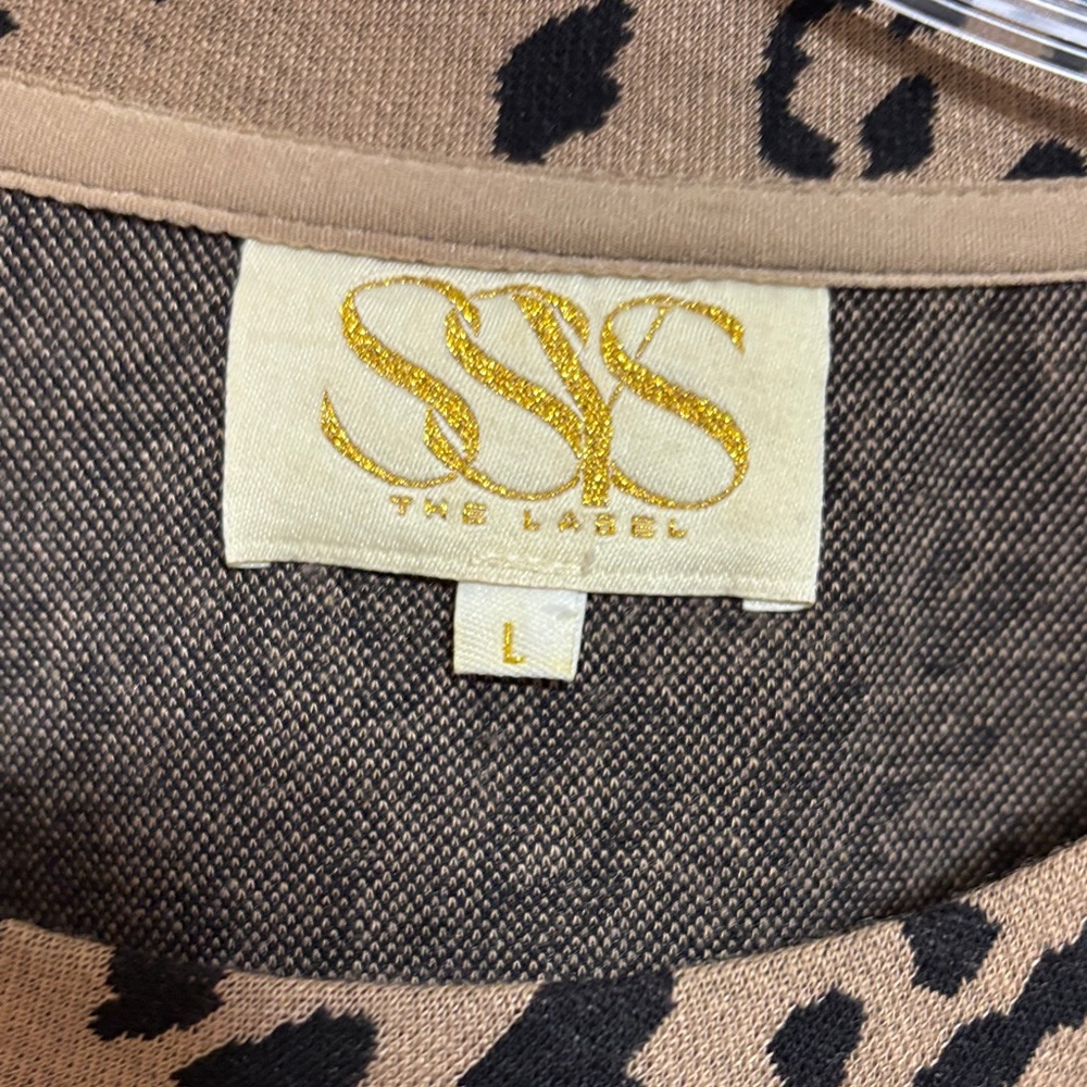 SSYS Brown Leopard Print Crewneck Sweatshirt WORN ONCE - Picture 2 of 11